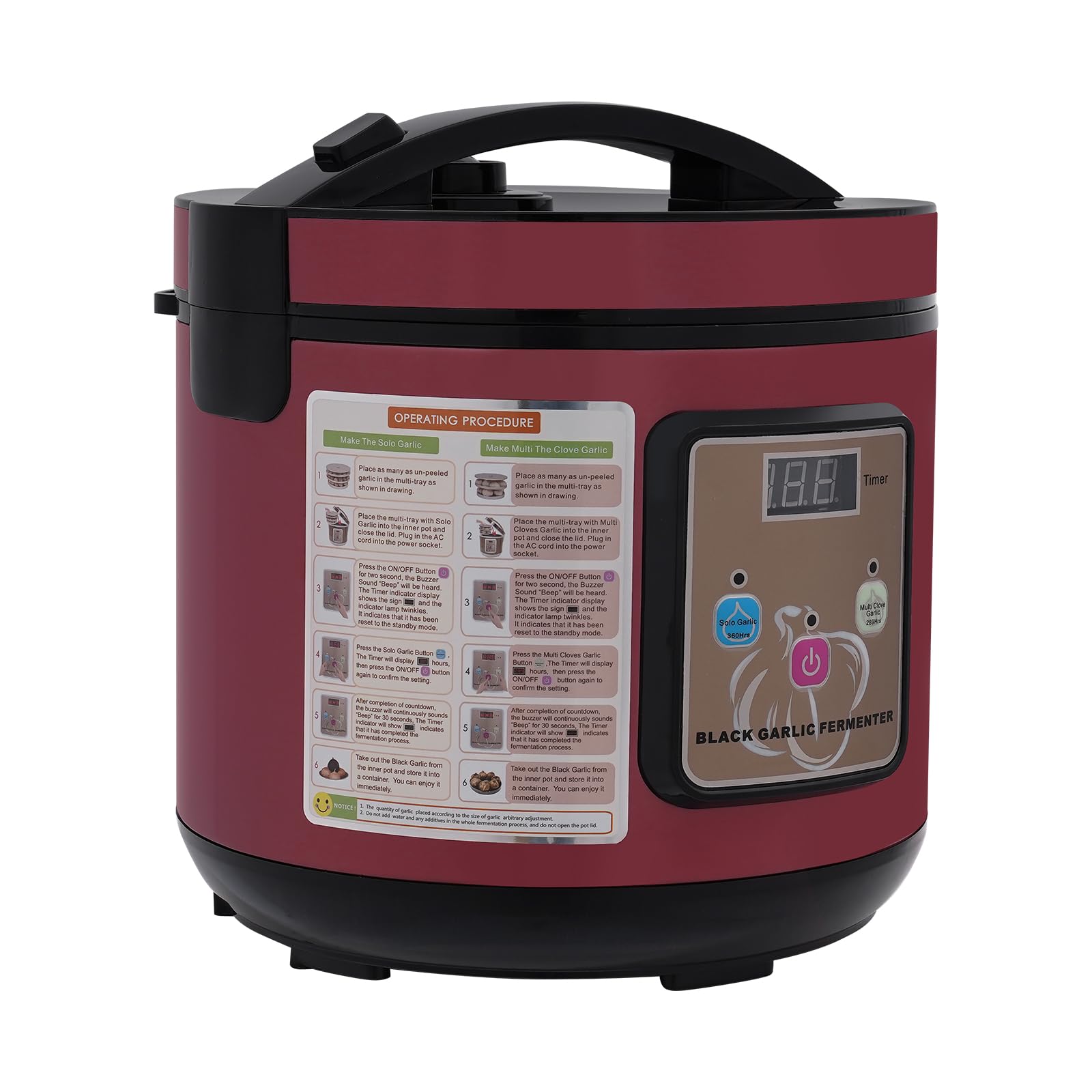5L fermentatore di aglio nero, 90 W, fermentatore automatico, macchina di fermentazione automatica dell'aglio nero, macchina di fermentazione per yogurt, vino di frutta, Natto
