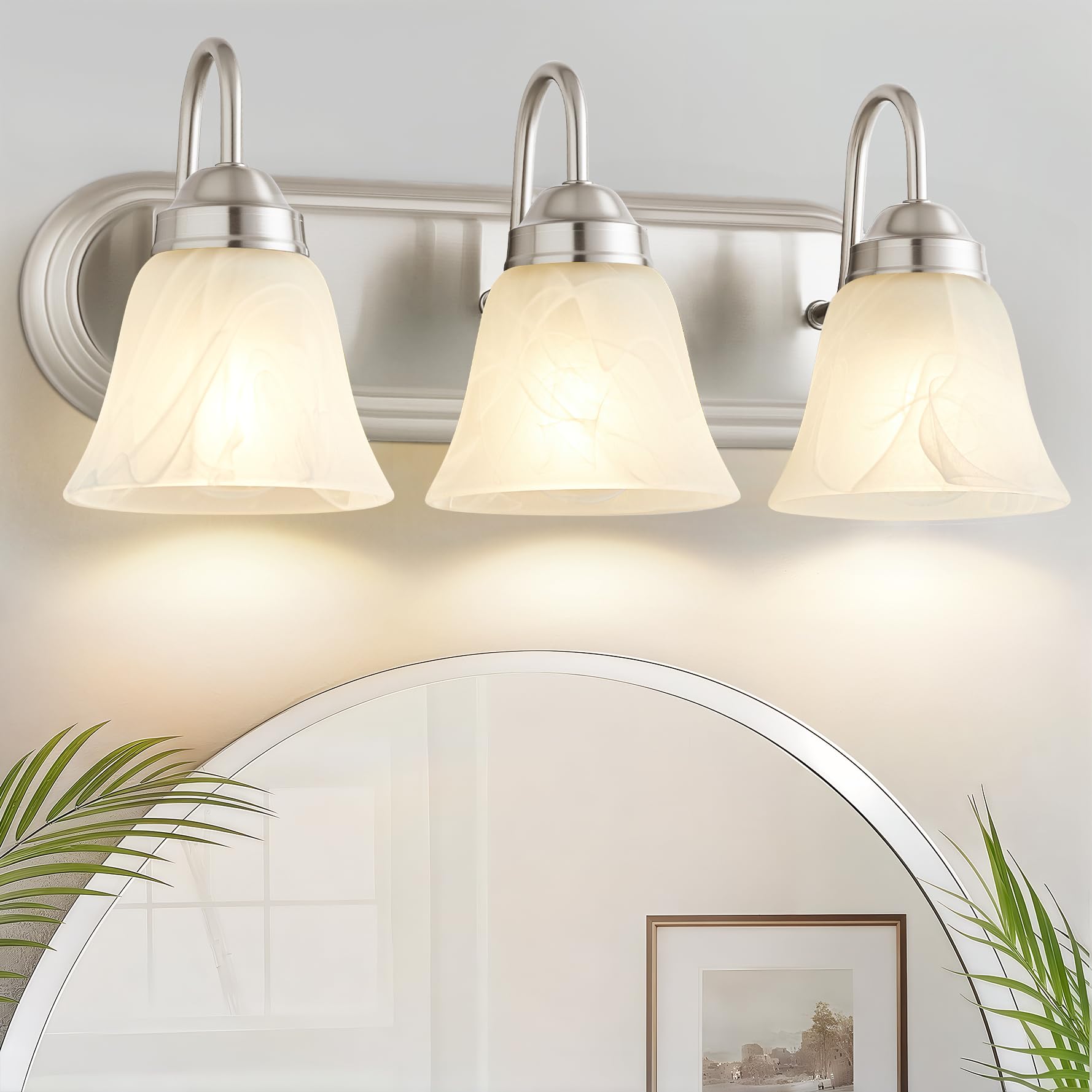 3 Light Bathroom Vanity Lights Bathroom Light Fixtures Over Mirror Modern Lighting Fixtures Brushed Nickel Wall Lamp Vanity