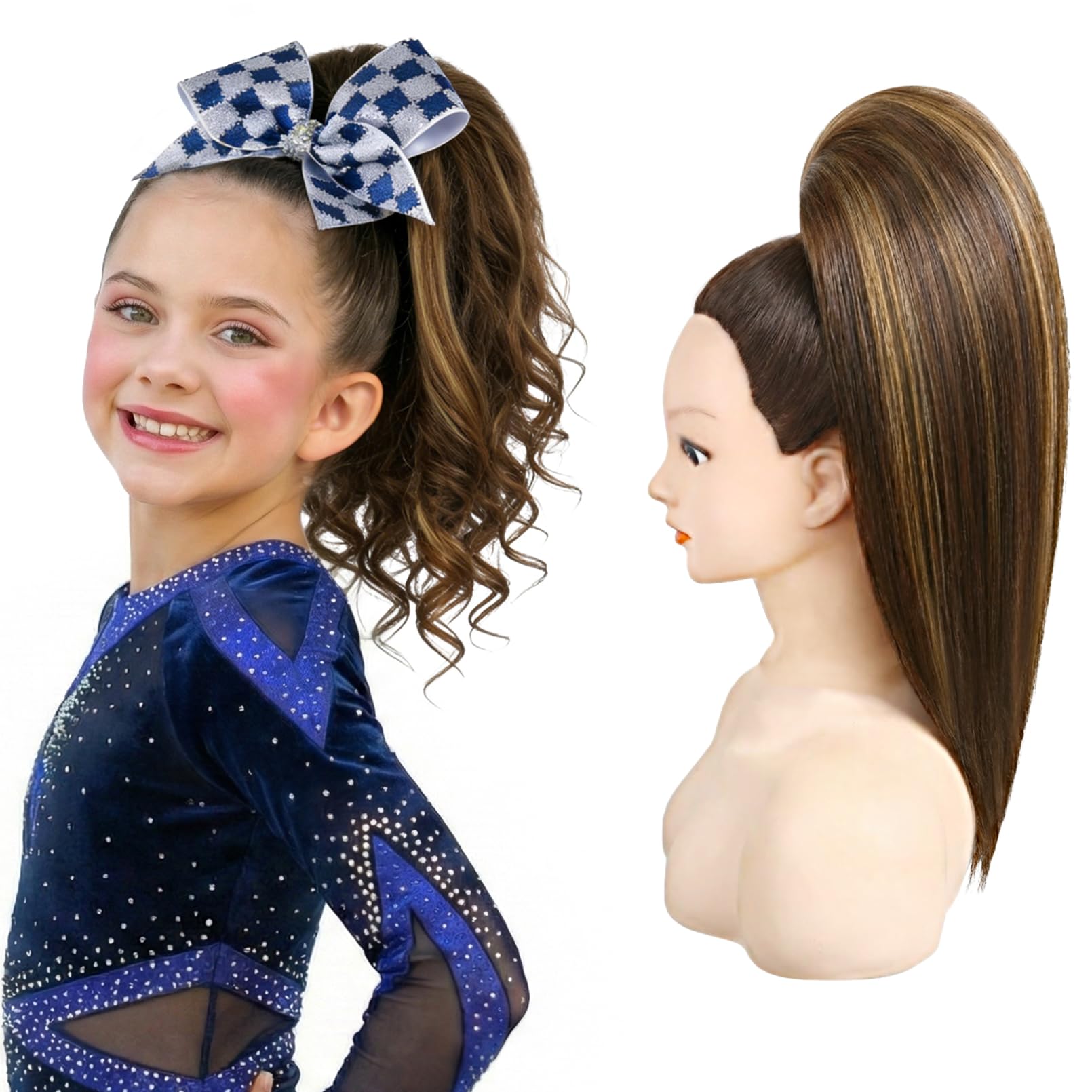 Amazon.com : SEIKEA Cheer Ponytail Hair Piece, 100% Real  display picture 1