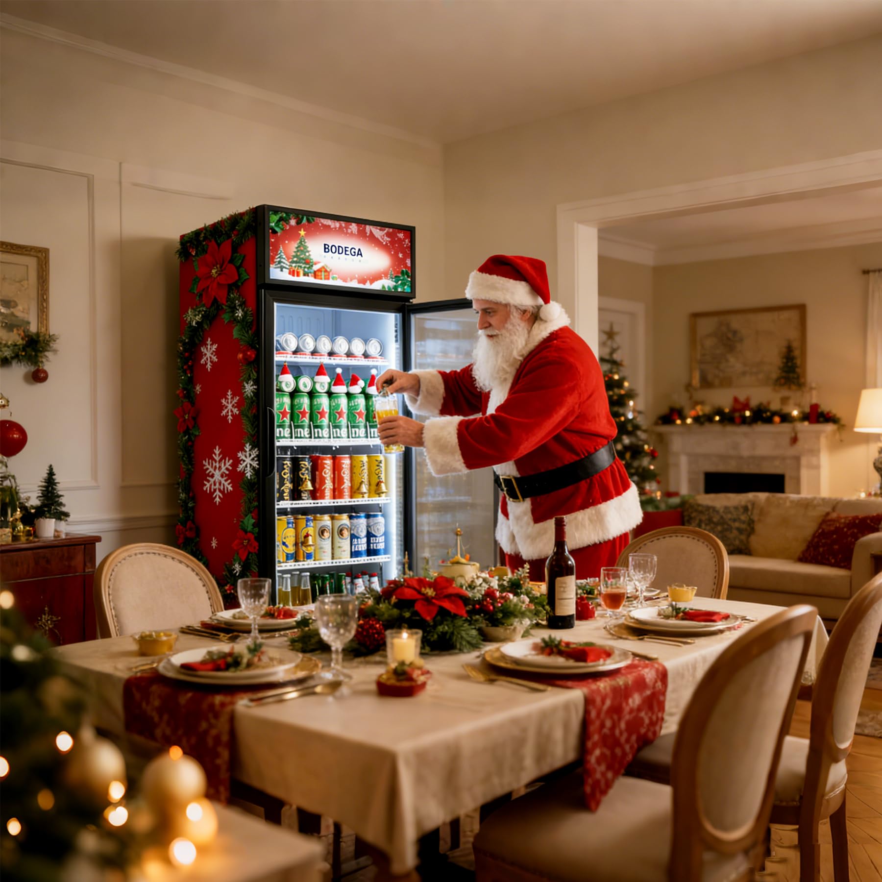 Bodegacooler Commercial Beverage Refrigerator And Cooler, 10.0 Cu.Ft Commercial Merchandiser Refrigerator With Soft LED Light, Commercial Fridge, Display Refrigerator With 240 Cans & 120 Bottles. on Fridge.com - View 3