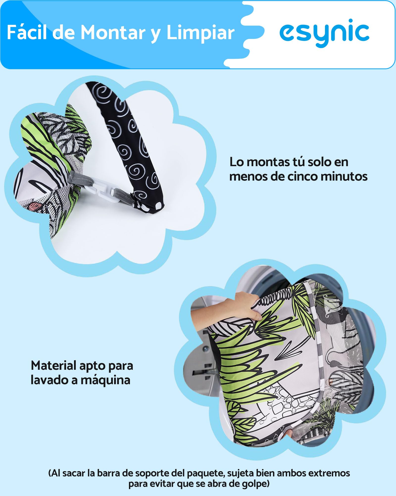 eSynic Baby Play Gym 7 en 1 con Arco y Juguetes Sensoriales Alfombra de Juegos para Bebé con Bordes de Malla Colchoneta de Actividades con Pelotas Bebé Fácil de Instalar Regalo para Recién Nacido