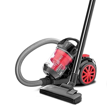 Black + Decker Vm1680 1600-Watt, 20 Kpa High Suction, 2.5L Dustbowl Bagless Multicyclonic Vacuum Cleaner With 6 Stage Filteration (Red And Black)