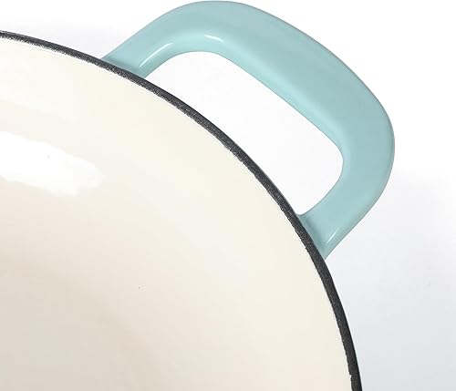 Miniatura 5 de Martha Stewart Estofador holandés de hierro fundido esmaltado de 3.5 cuartos de galón - Martha Blue