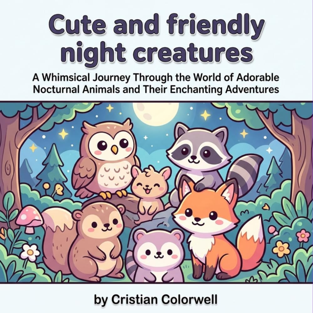 Cute and friendly night creatures: A Whimsical journey through the world of adorable nocturnal animals and their enchanting adventures
