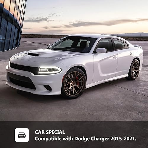 Miniatura 6 de FIONE Modelo de xenón compatible con Dodge Charger Conjunto de faros delanteros HID 2015-2021 con tubos LED DRL lado izquierdo del conductor