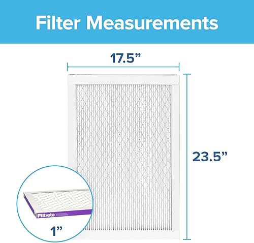 Miniatura 2 de Filtrete Filtro de aire para horno de CA de 17.5x23.5x1, MERV 12, MPR 1500, CERTIFICADO amigable para asma y alergias, filtro de limpieza de aire