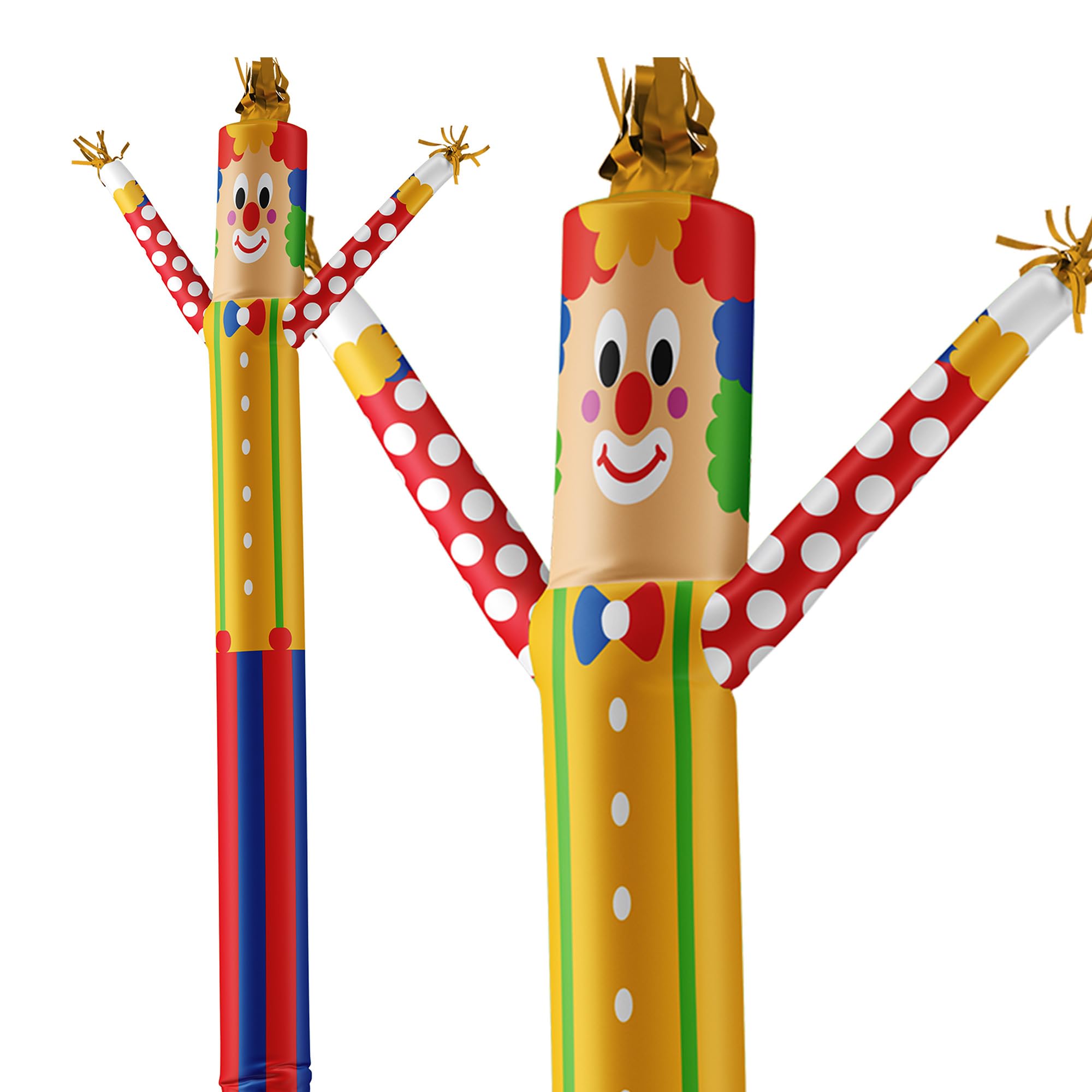 LookOurWay Air Dancers Inflatable Tube Man Attachment - 20 Feet Tall Wacky Waving Inflatable Dancing Tube Guy for Business Promotion - Blower Not Included - Character Circus Themed - Clown