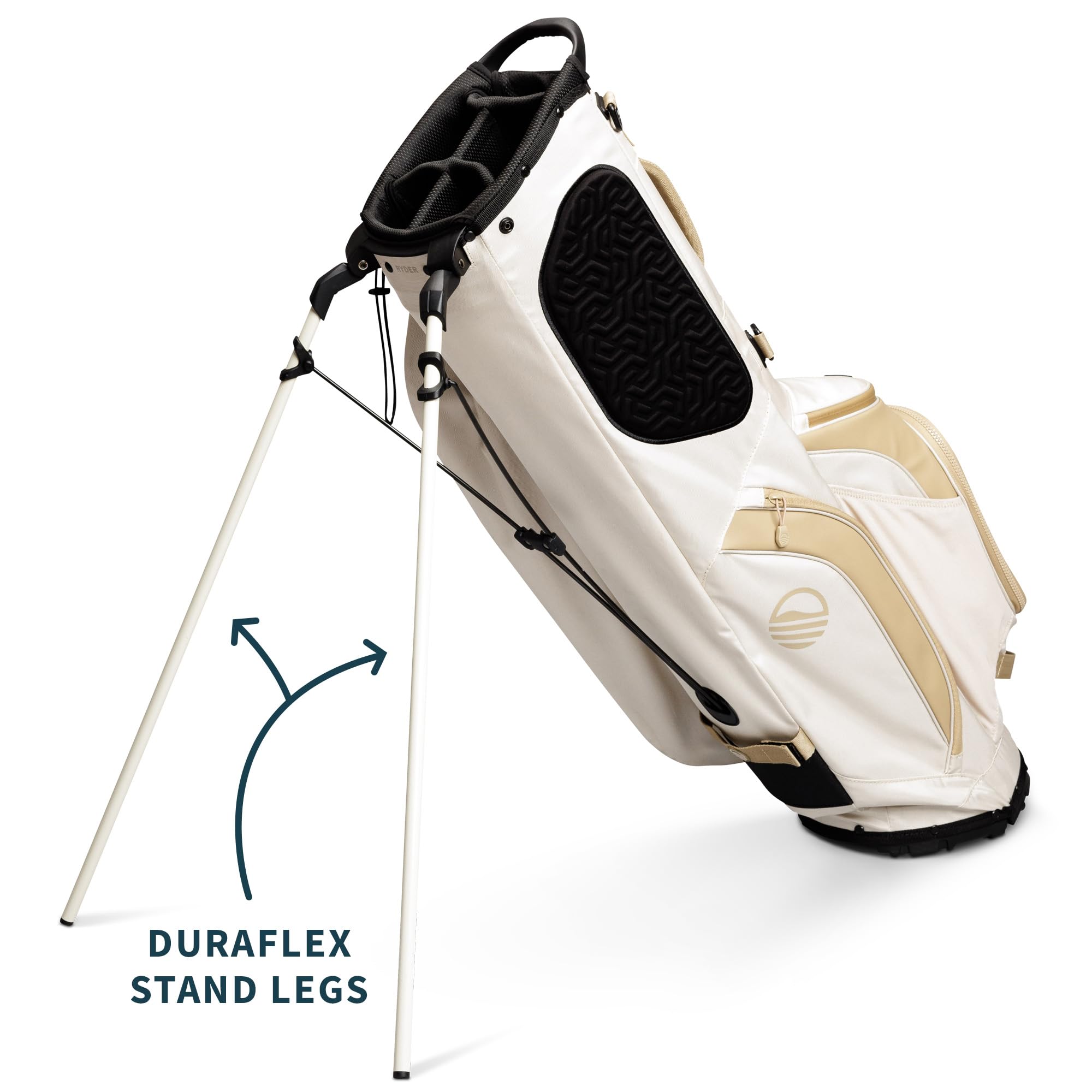 Sunday Golf Ryder Standbag: Leichtes Golfbag, 2,22 kg, mit Wasserdichten Reißverschlüssen, 7 geräumigen Taschen, Das ideale Golf Standbag für bis zu 14 Schläger. | Leicht, 2,2 kg, 14 Fächer, 5-Wege-Trennwand, frostige isolierte Tasche, wasserabweisende Re