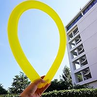 Vista 7 de Globos amarillos 260Q, globo largo, globo torcido largo y delgado, 100 unidades, globo mágico de payaso de primera calidad para animales, guirnalda