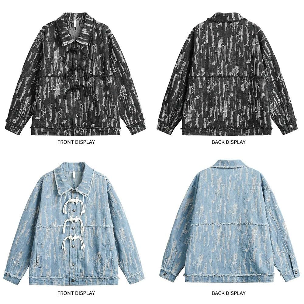 NYSDM wiosna jesień sprany stary złamany retro vintage męska kurtka dżinsowa unisex kobiety uniwersytet płaszcz High Street Old School