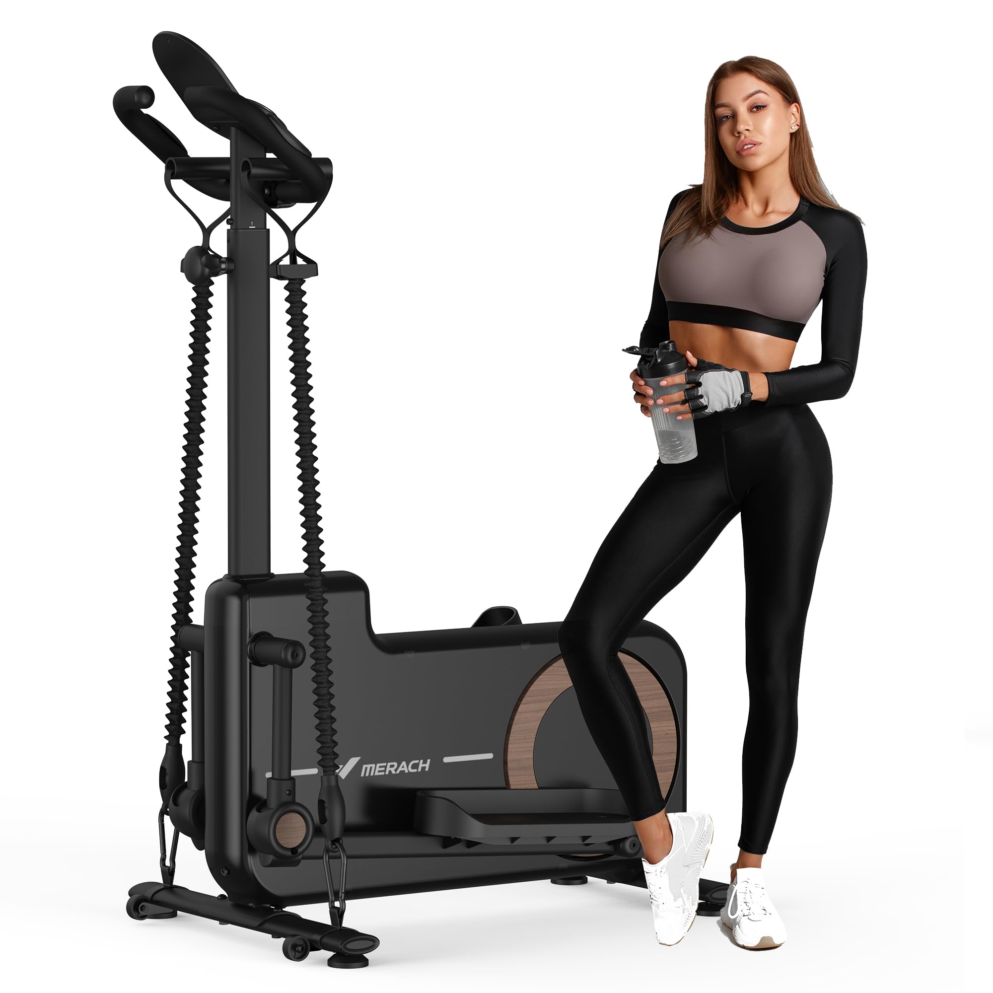 MERACH Elliptical Exercise Machine for Home with Hyper-Quiet Magnetic Driving System Elliptical Training Machines with MERACH App,16 Resistance Levels,330LBS Loading Capacity