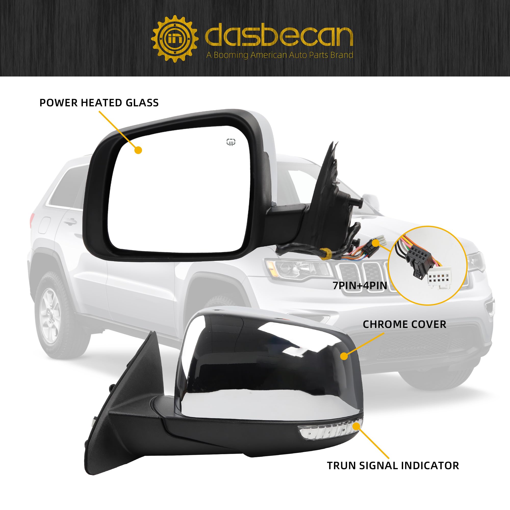 Amazon.com: Dasbecan Left Driver Side View Mirror Compatible with