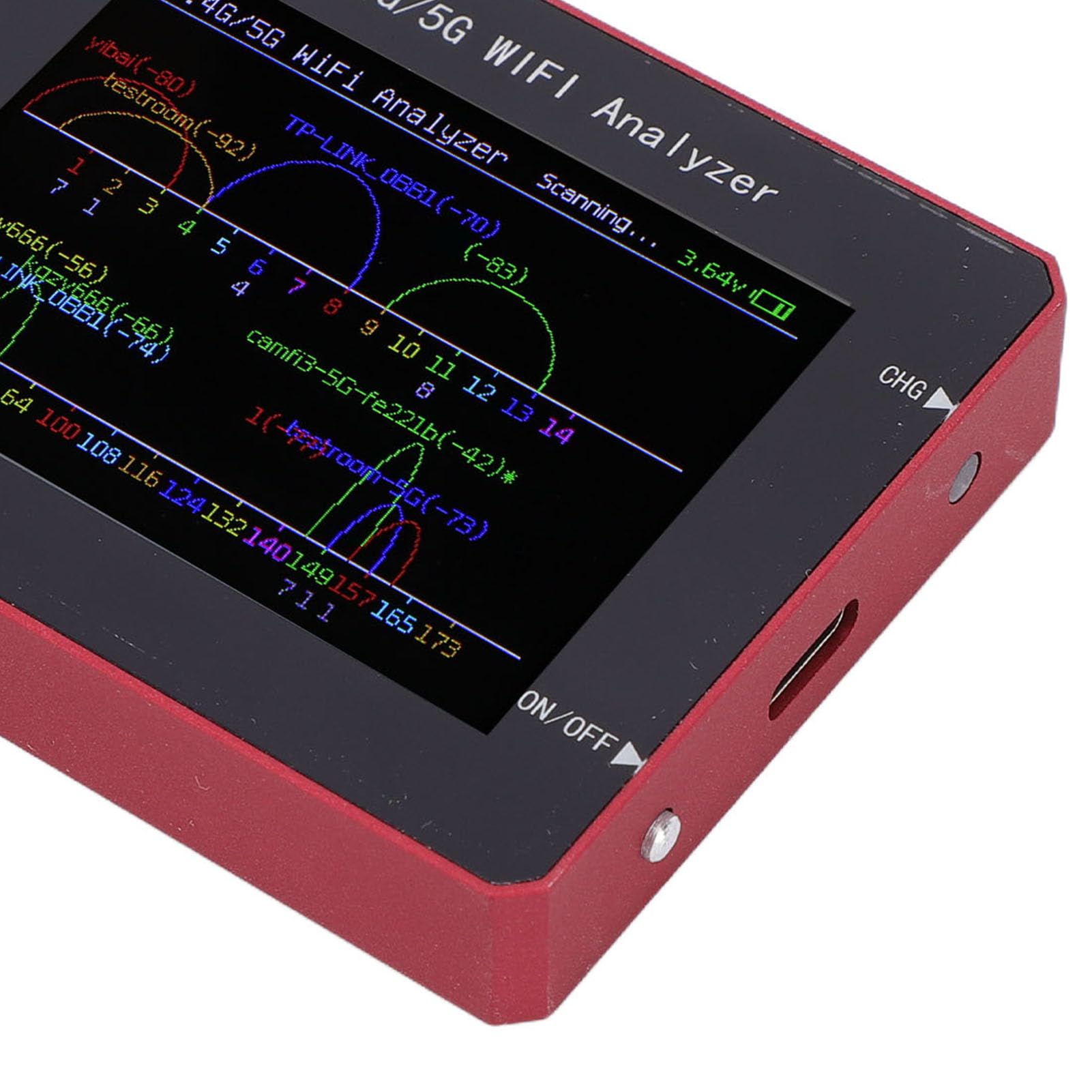 Jeffergarden WiFi Analyzer, Handheld Signal Scanner, 2.4G 5G,