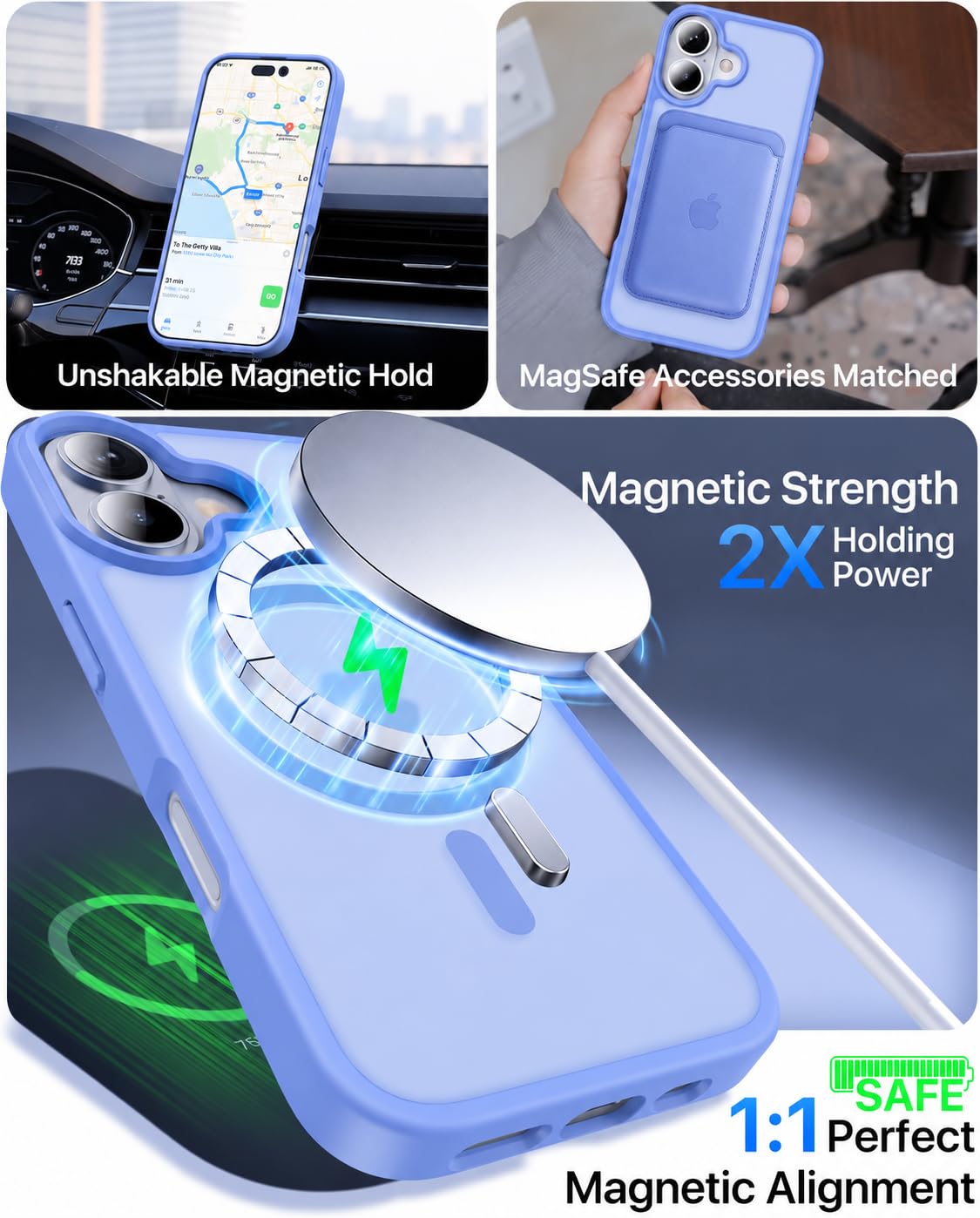 EGOTUDE iPhone 15 Mag-Safe Case - Sky Blue -4 EGOTUDE iPhone 15 Mag-Safe Case - Sky Blue -4