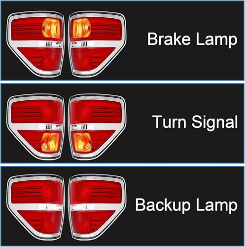 Miniatura 5 de Luz trasera compatible con Ford F-150 2009-2014 Pickup Truck Conjunto de luz trasera (lado del conductor y del pasajero)