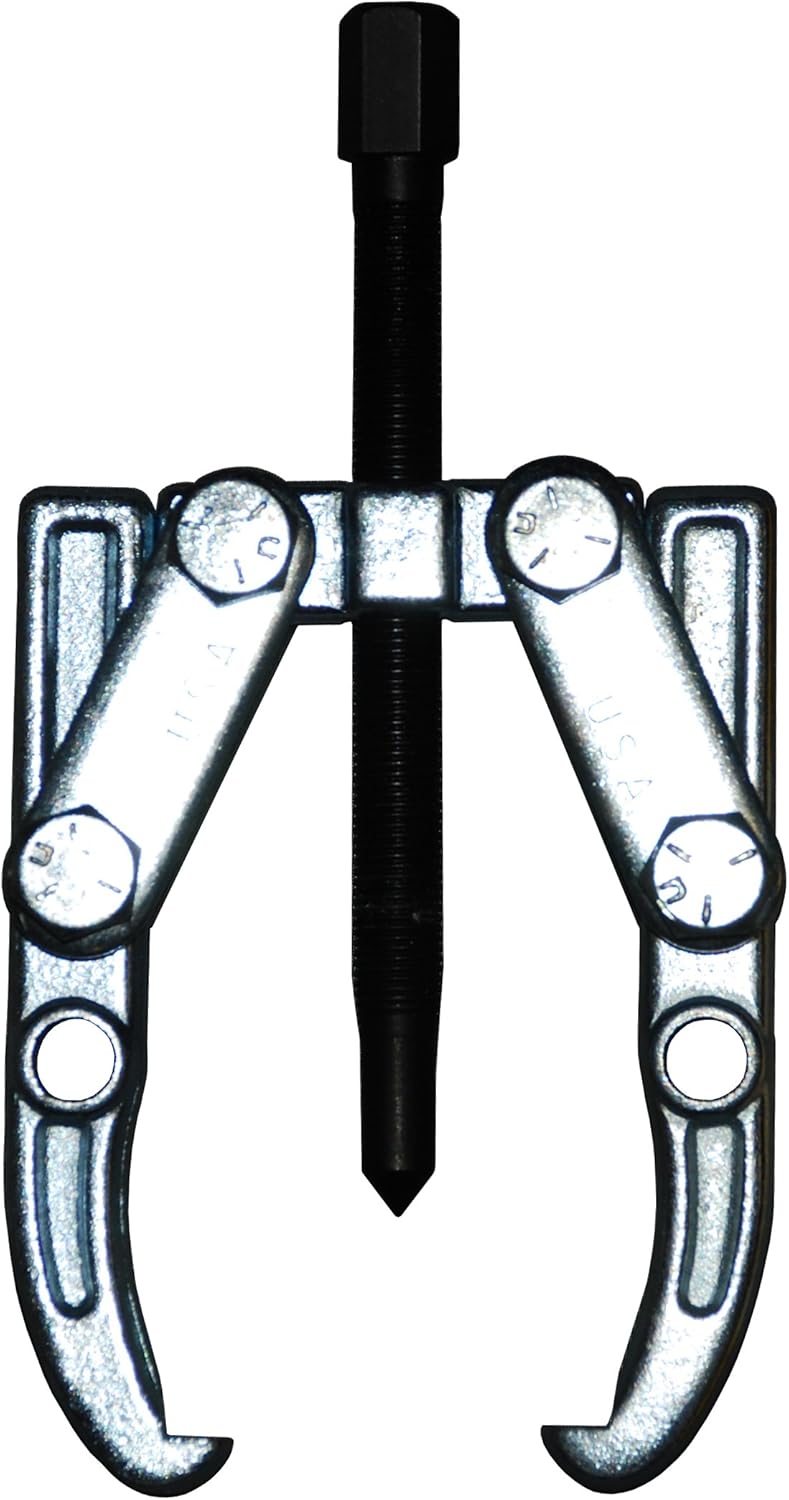 Cal-Van Tools 240 Adjustable Puller - 2 Jaw, 3-1/2 in. Depth, 4 in. Spread Ratcheting Gear Puller. Pilot Bearing Tools,Zinc,One Size