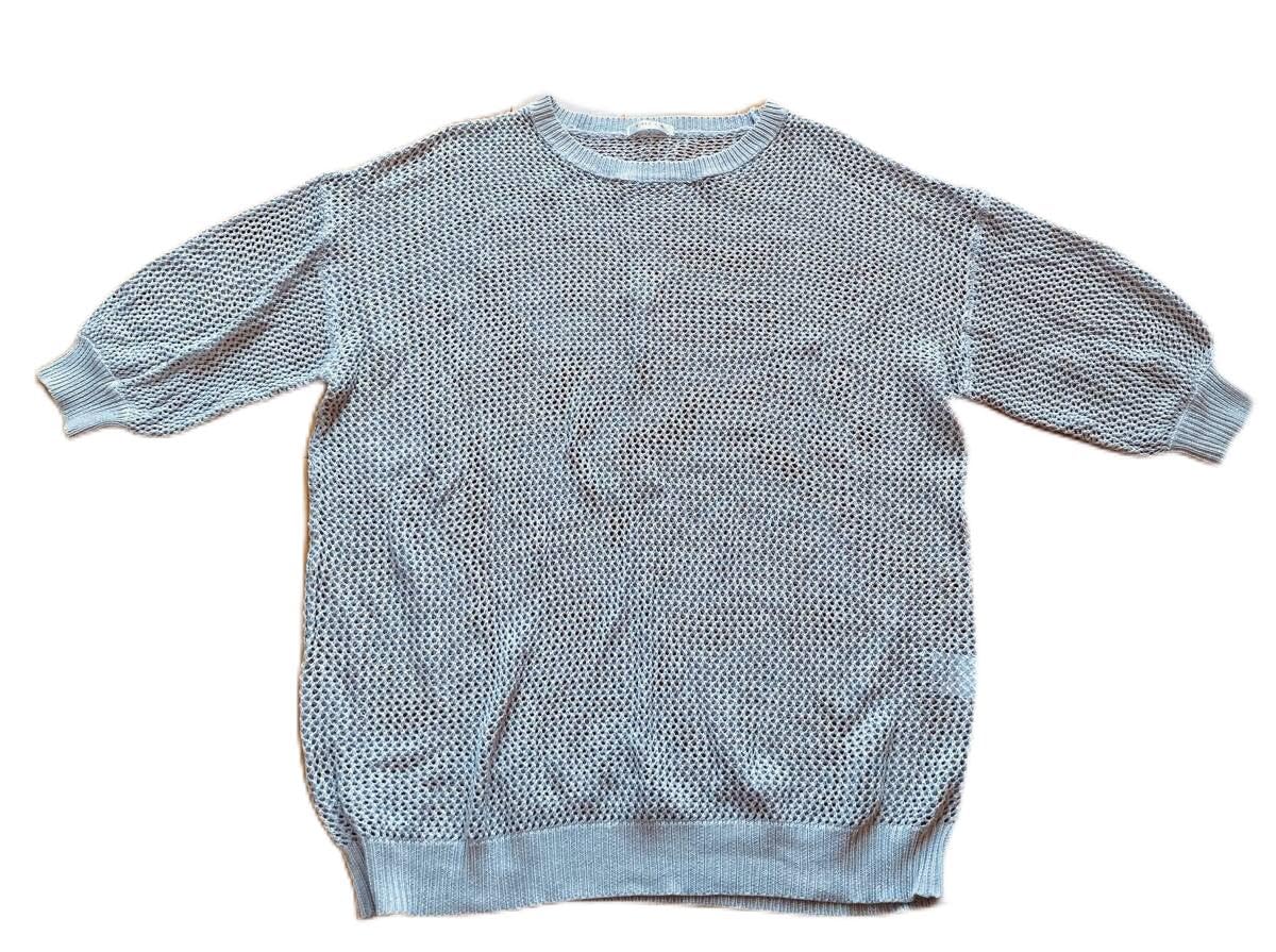 COLZA 七分袖 メッシュニット Lサイズ Honeys
