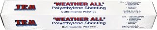 412C Weatherall Visqueen Plastic Sheeting, Drop Cloth, Barrier 12' Wide x 100' Length x 4.0 mil Thickness, Clear