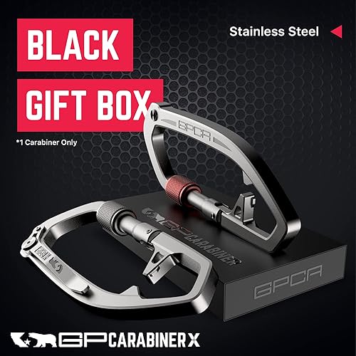 Miniatura 8 de GPCA Clip de mosquetón para llavero, organizador de llaves, llavero, soporte para llaves de automóvil, equipo EDC multiherramienta con abridor de