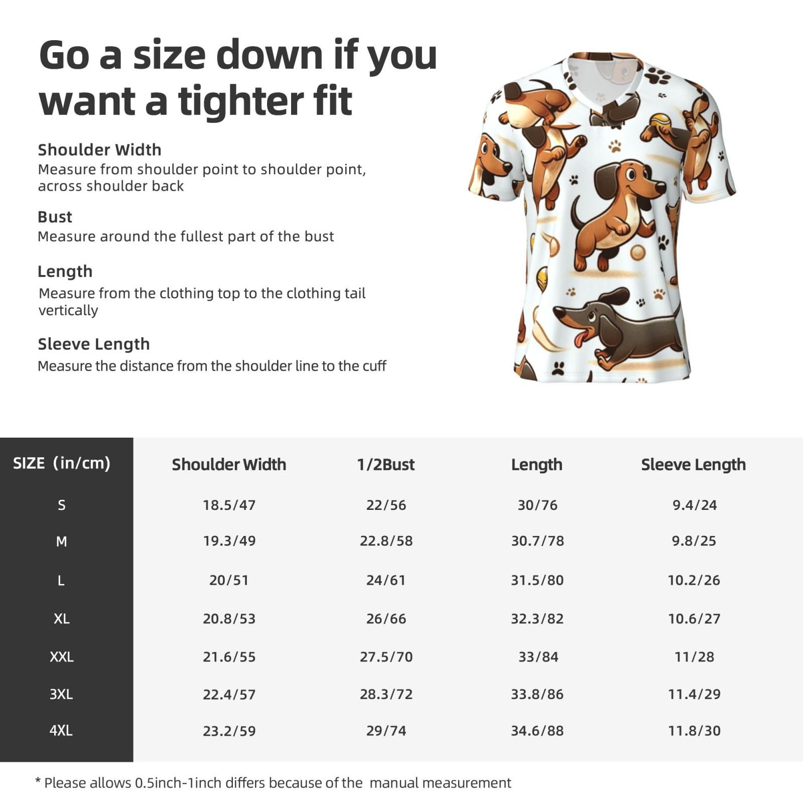 Stylish Athletic Sports Jersey Dachshund-Happy-Playtime Men's Rugby Jersey 3X-Large Black