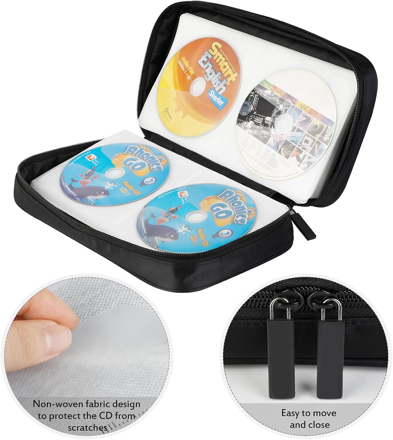 Amazon Co Jp Dvdストレージcdケースホルダー 96容量 Cdホルダーオーガナイザー Dvdウォレットケース Cdストレージバインダー ポータブルdvdオーガナイザーボックス 保護cdキャリングケース Cd Dvdブックレット Dvdホルダー 容量96 グリーン96 パソコン 周辺機器