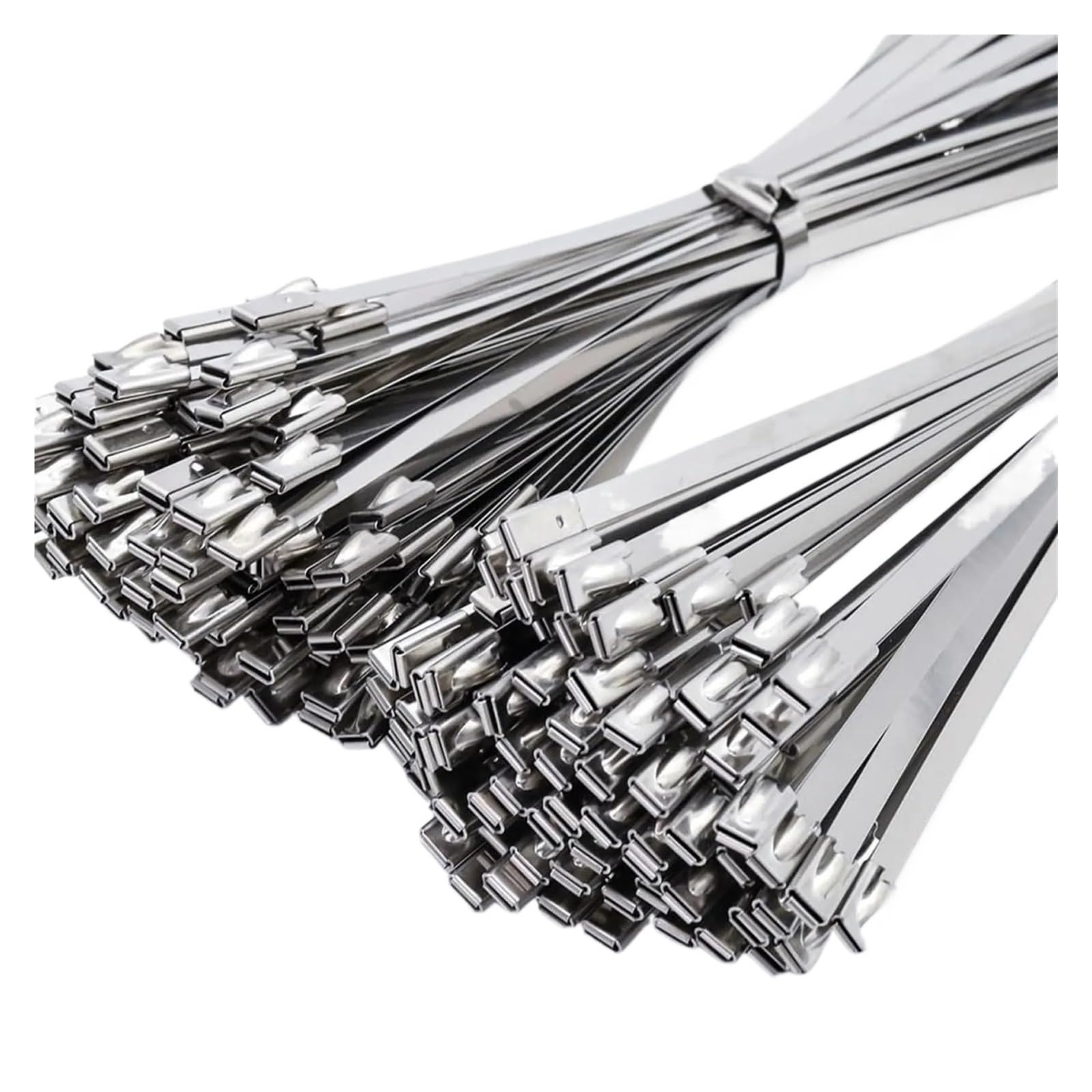 304 Opaski metalowe ze stali nierdzewnej, Opaski k 100 szt. metalowych opasek zaciskowych(4.6mm,400mm(15.75inch))