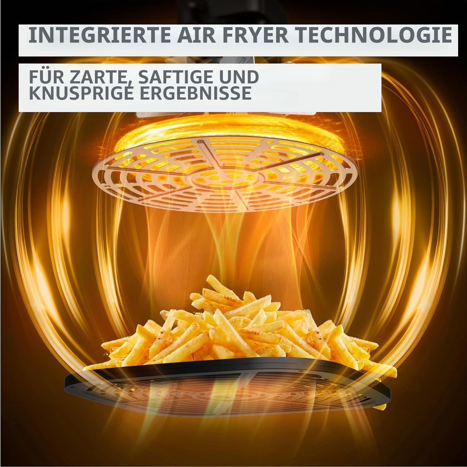 Moulinex Multicook & Fry, Multikocher & Integrierter Airfryer, 12 Programme, Kochen auf 2 Ebenen, verzögerter Start, 6L Kapazität, Hippo-Grau, MZ730BF0