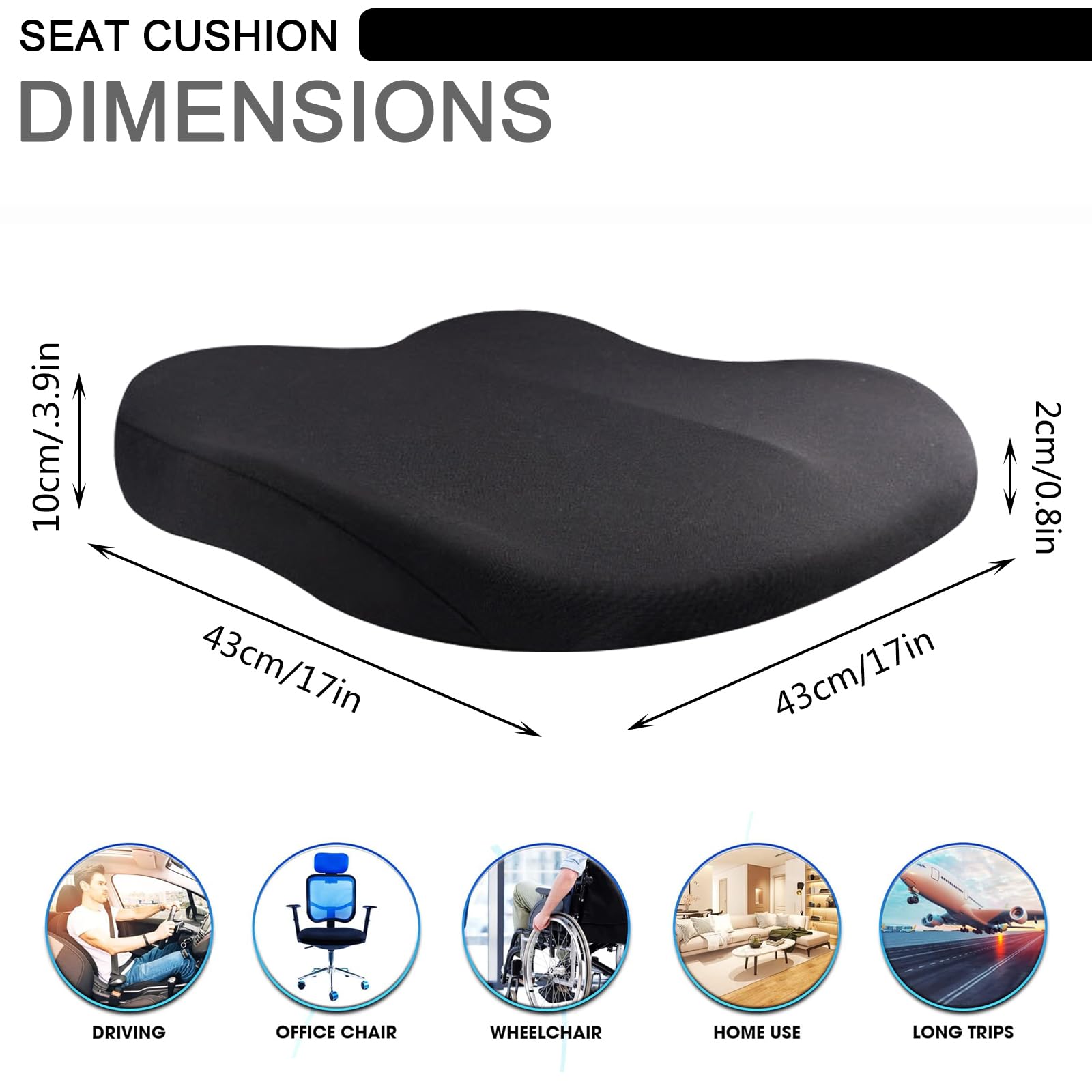 Cuscino Lombare Per Auto In Foam Antiscivolo - Contro Mal Di Schiena E Sciatica, Comfort Guida - Foto 9