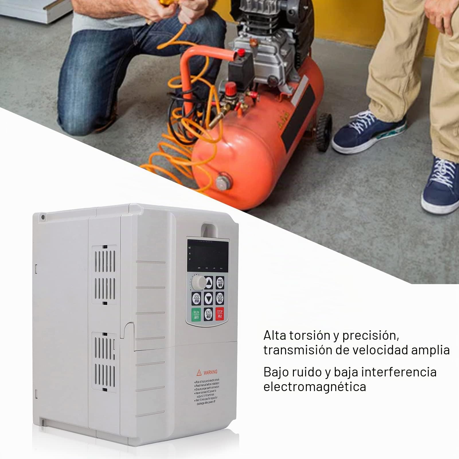 Convertidor de Frecuencia Regulador de Velocidad del Motor de 75 KW Entrada Monofásica de 220 V Salida Trifásica de 380 V Variador de Frecuencia
