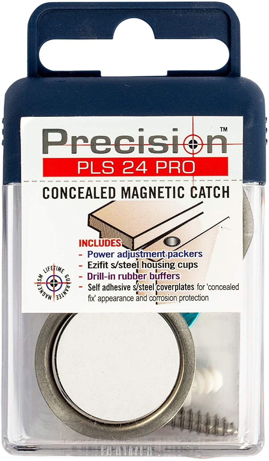 Excel PLS24PRO Magnetic Door Catch – Concealed, Easy To Fit For Cupboards & Wardrobes