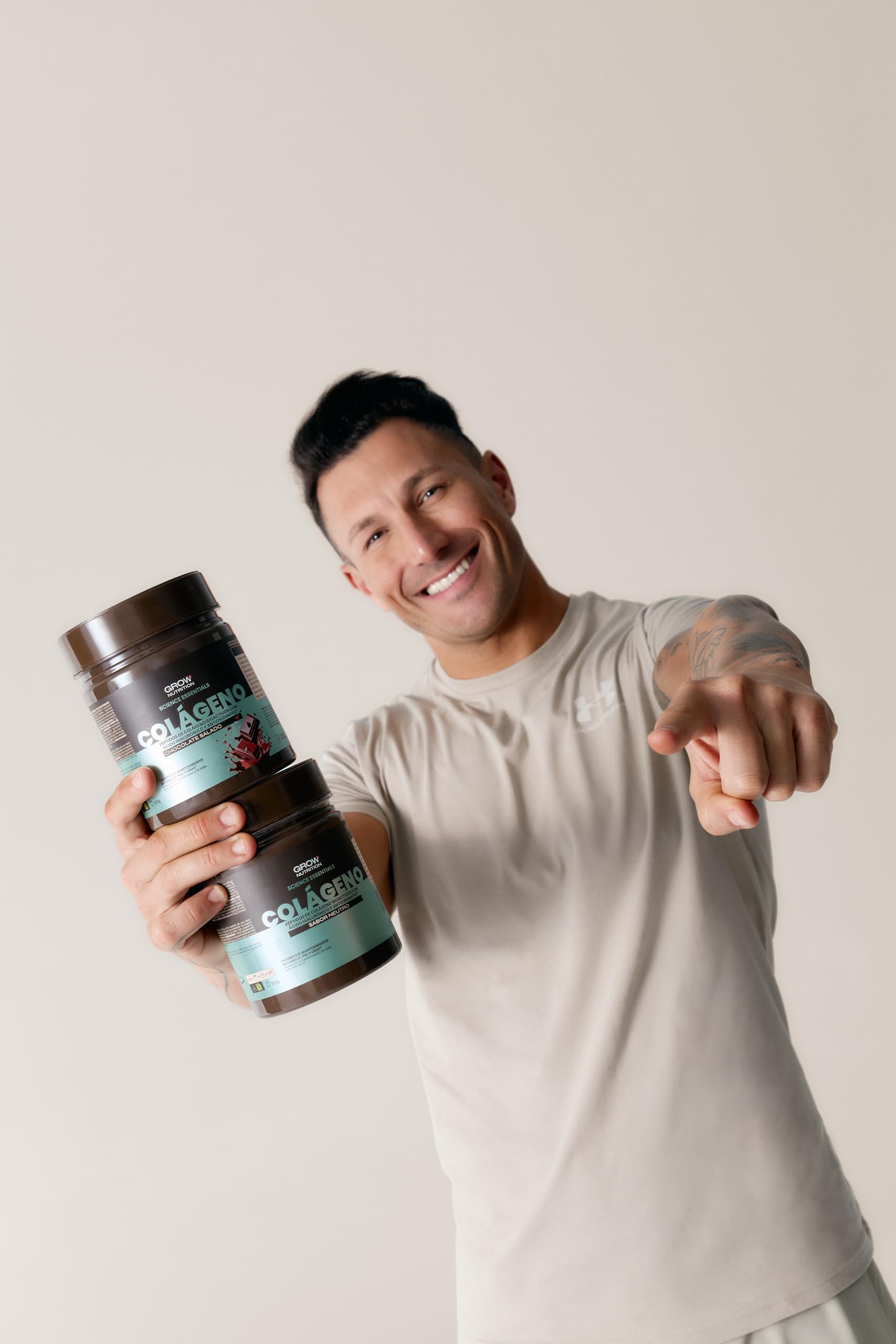 Grow Wellness Lote Omega 3+ OMEGATEX 60 Cápsulas + Colágeno Neutro 300 g | VERISOL, Ácido Hialurónico, Biotina y Vitaminas