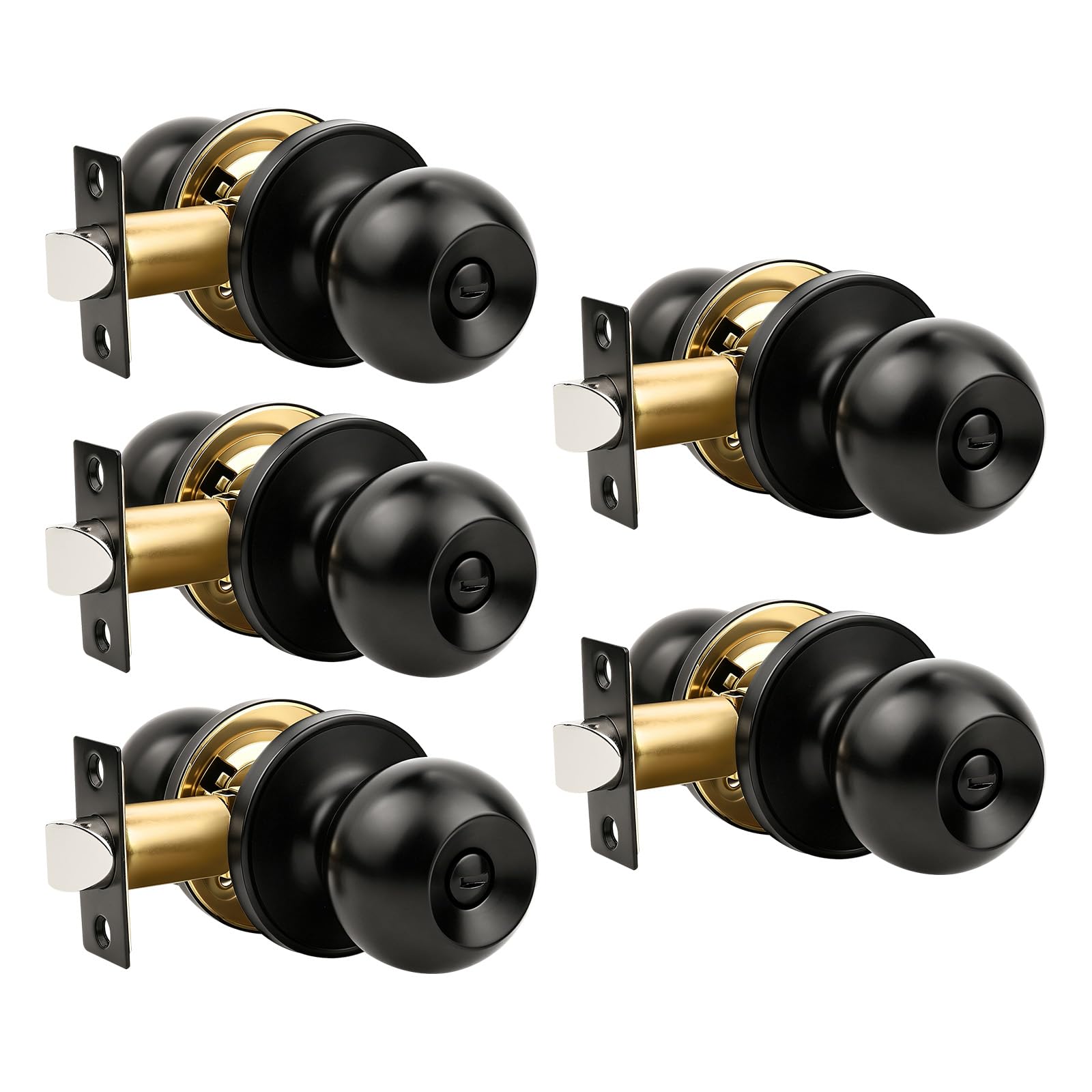 Privacy Door Knobs - 2 Pack Satin Nickel -19 Privacy Door Knobs - 2 Pack Satin Nickel -19