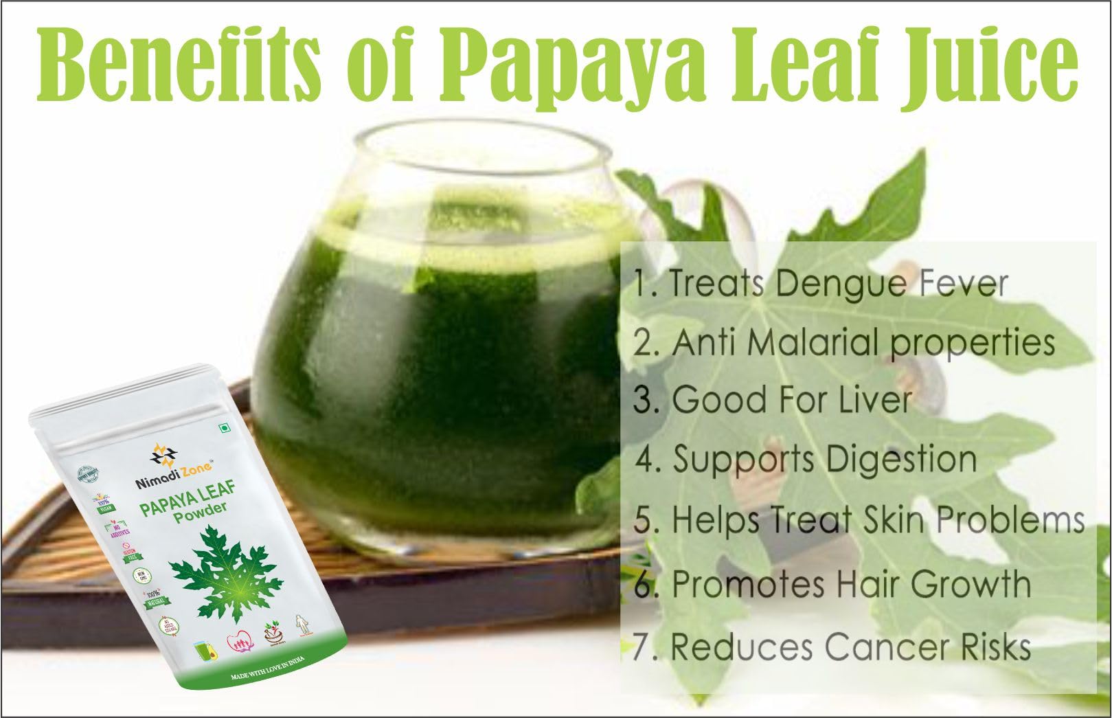 Nimadi Zone Papaya Leaf Powder - 200 GM By Nimadi Zone - Image 3 thumbnail