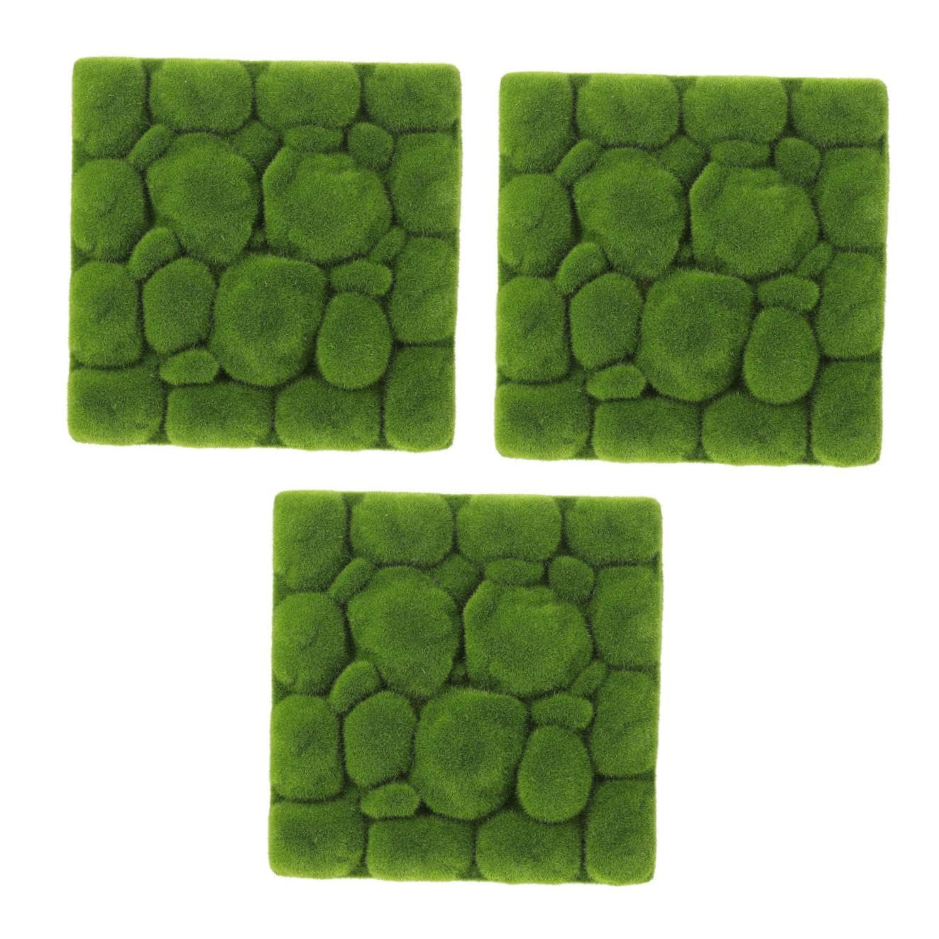 TOYANDONA 3 Pezzi Decorazione da Parete Sospesa Muschio Artificiale 30X30 CM Pannello in Schiuma Finta per Casa Ufficio Giardino Fai da Te Ornamento Murale Resistente