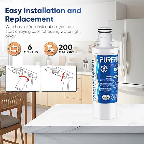 Miniatura 7 de PUREPLUS Reemplazo certificado NSF 53 y 42 para LT1000P LT1000 Kenmore Elite 9980 LT1000PC, MDJ64844601 ADQ74793501, LMXS28626S, LFXS26973S, LT120F