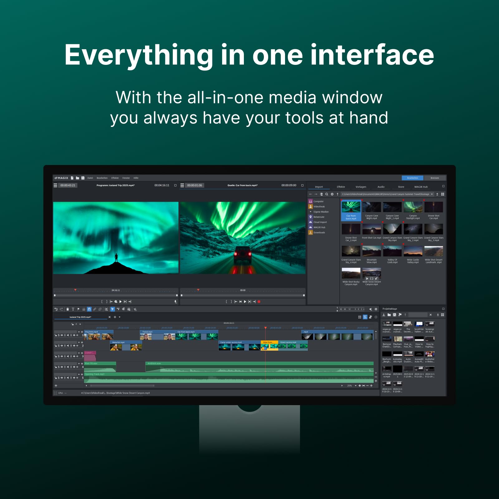 MAGIX Video Pro X17: Edición de vídeo completa | Programa de edición de vídeo | Programa de montaje de vídeo | Windows 10 / 11 | 1 licencia de descarga para PC válida para 2 dispositivos