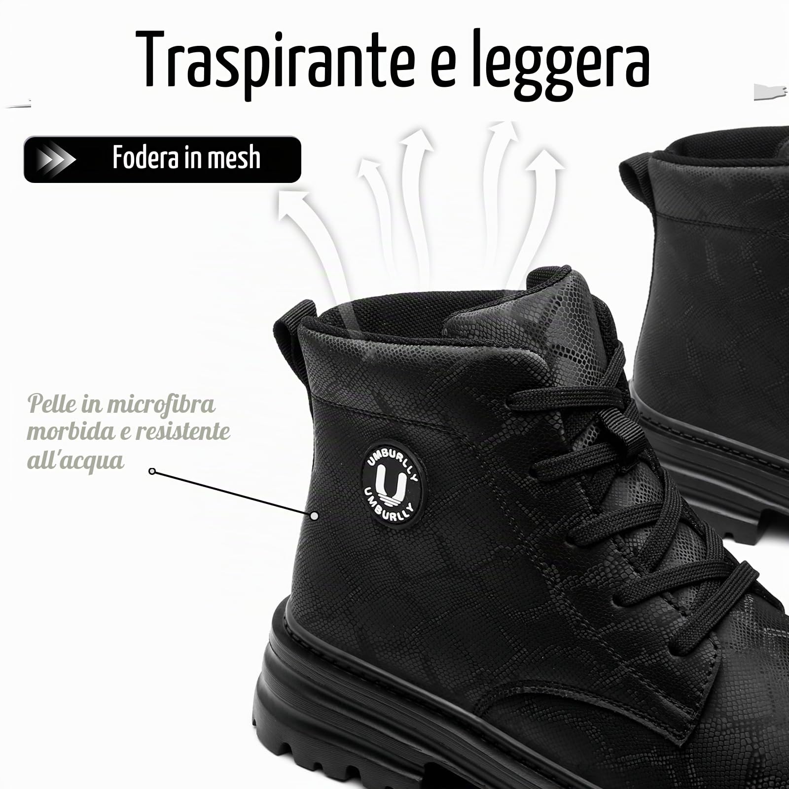 Scarpe Antinfortunistiche Donna Comode Scarpe da Lavoro con Punta in Acciaio Impermeabile Antiscivolo Stivali Antinfortunistici Leggere