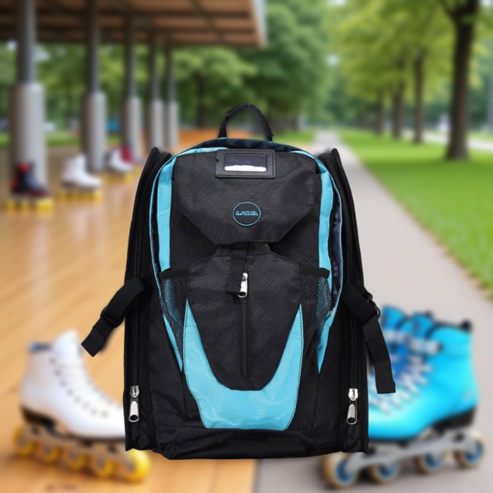 Rollschuhrucksack mit Verstärktem Griff, Kinder Rollschuhrucksack, Schlittschuhtasche, Aufbewahrungstasche für Rollschuhe