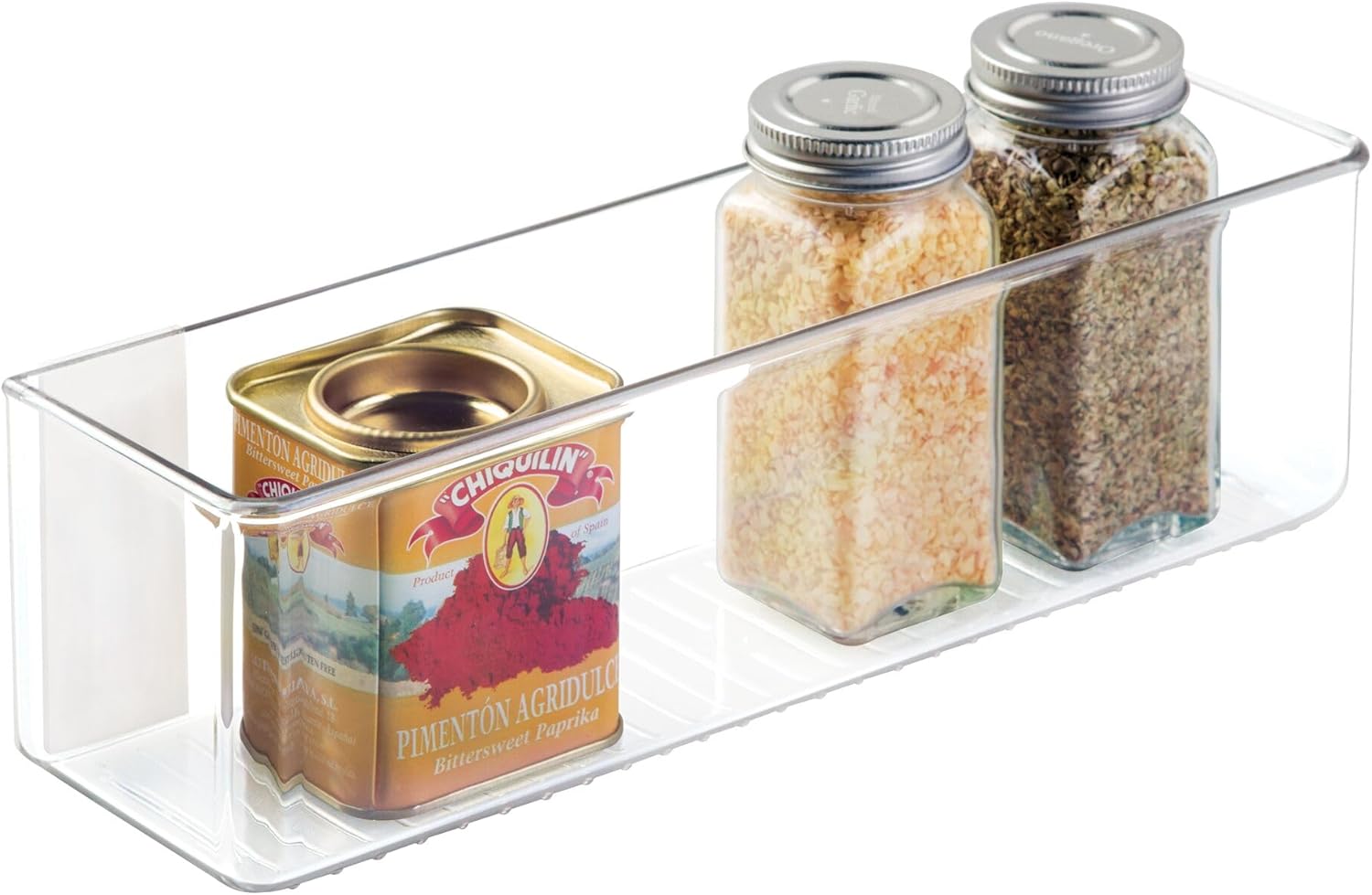 iDesign Adhesive Organizer Bin - Damage-Free Hanging for Kitchen, Bathroom, or Office - Set of 4 - Clear