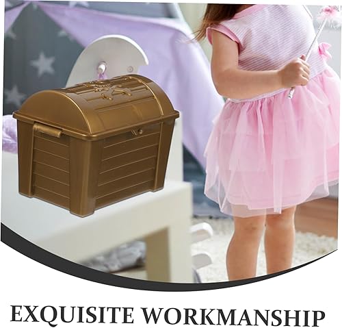 Miniatura 3 de NOLITOY Cofre del tesoro alcancía fiesta de Halloween disfraces de Halloween para niños decoración juguetes pirata fiesta de cumpleaños suministros