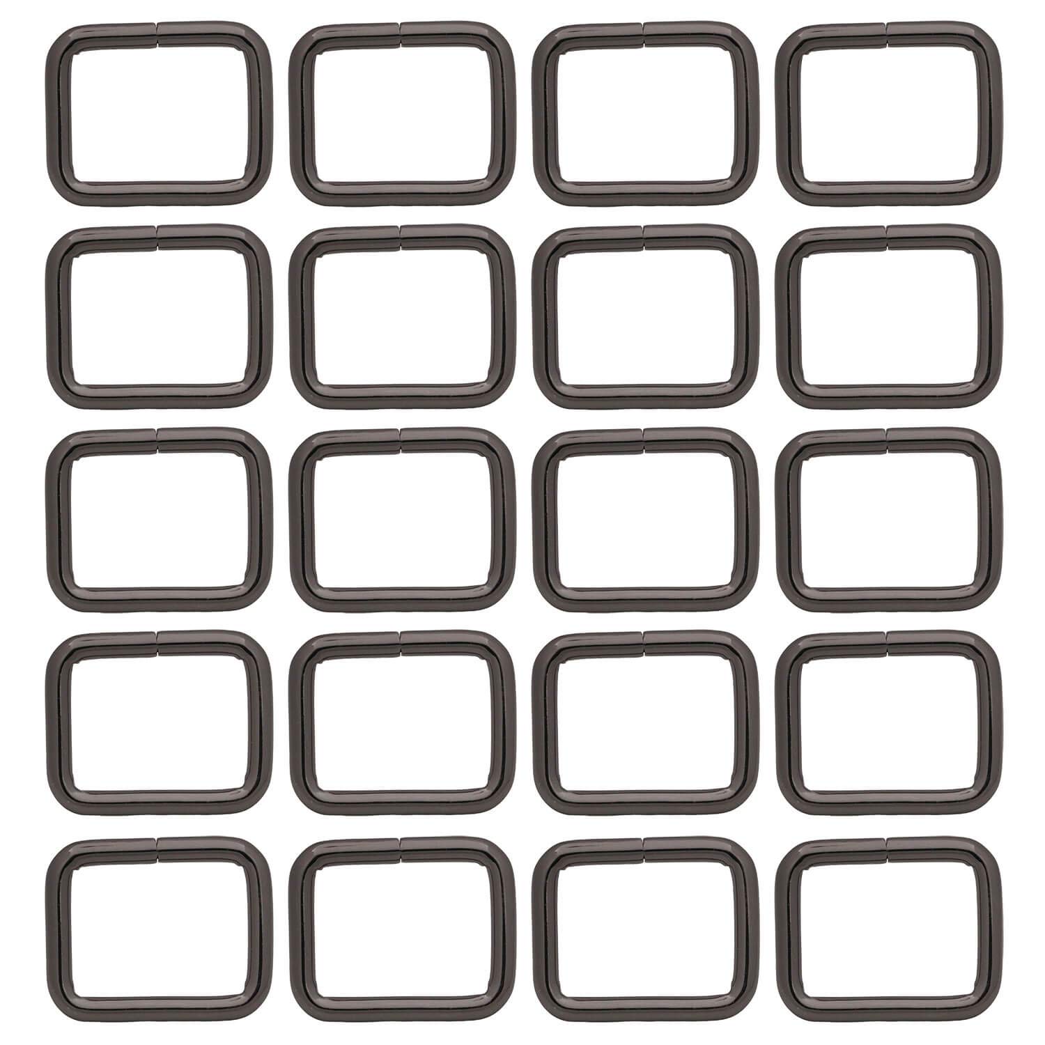 BIKICOCOBIKICOCO Metal Rectangle Ring Buckles Square Strap Webbing Belt Rings for Bag Purse Non Welded 3/4 x 5/8 Inch