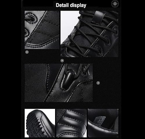 Miniatura 3 de Botas tácticas militares de cuero para hombre, botas de trabajo para el desierto, combate militar, botas de combate para senderismo, motocicleta