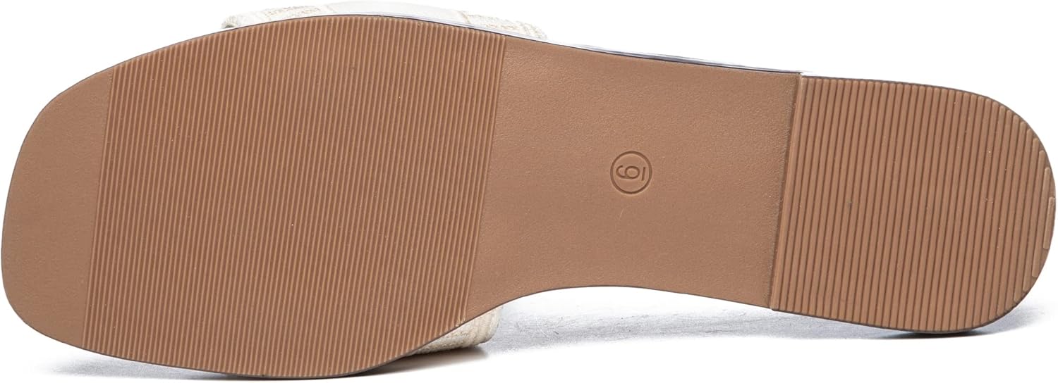 Athlefit Women's Slides Summer Fashion Slip On Flat Sandals Dressy - Image 5