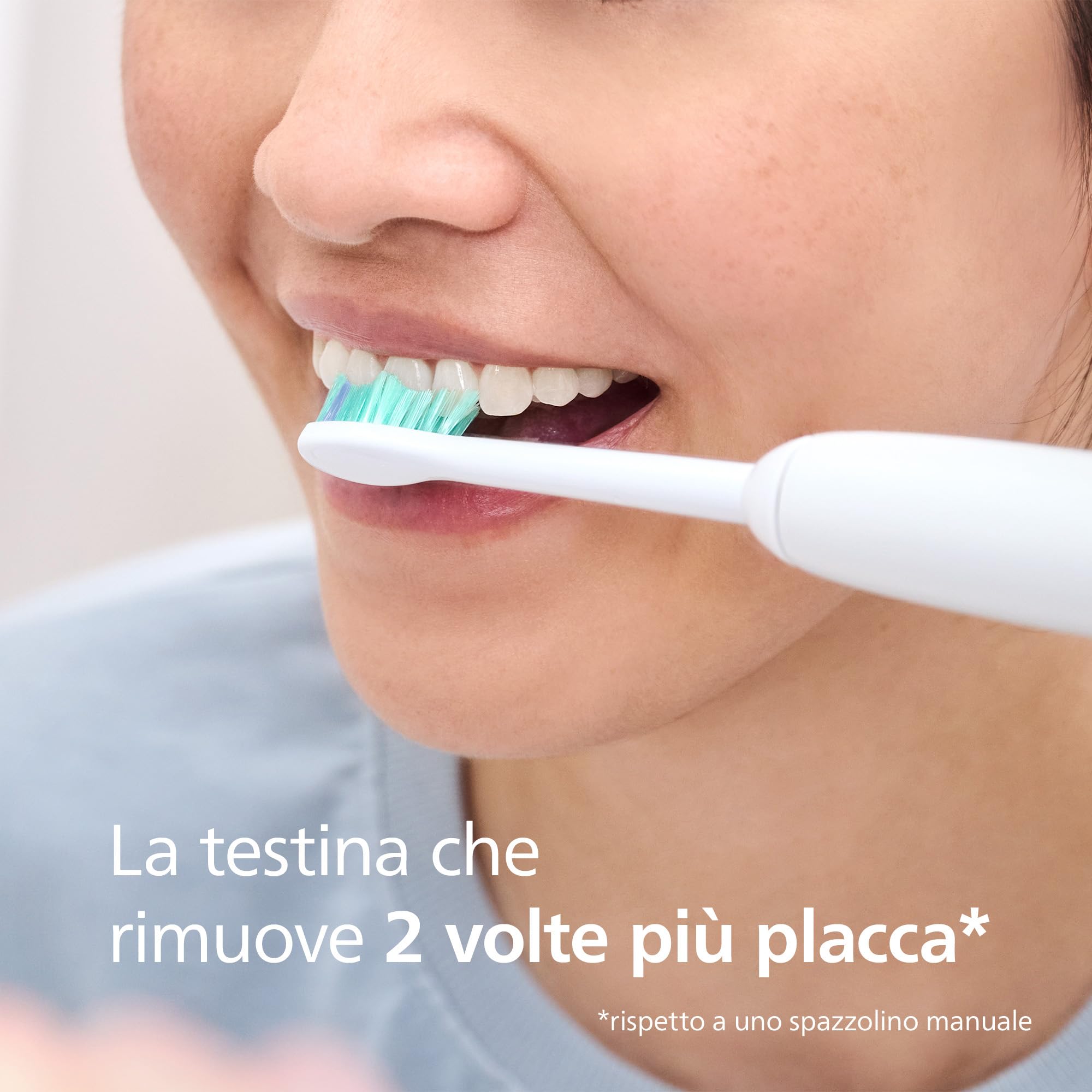 PHILIPS Sonicare C1 ProResults, testine di ricambio originali, bianco, confezione da 4, HX6014/87, Nuovo, 4 Testine
