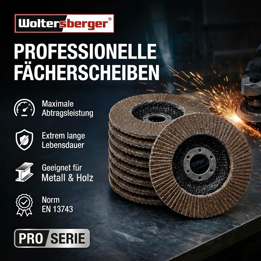 Woltersberger Tarcze listkowe 115 + 125 mm Ø125mm P60