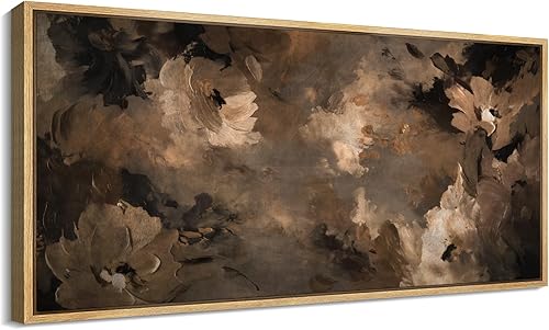 Miniatura 90 de MUDECOR Lienzo enmarcado extra grande para pared, tonos neutros suaves, naturaleza, vida silvestre, antiguo, retro, bellas ilustraciones,