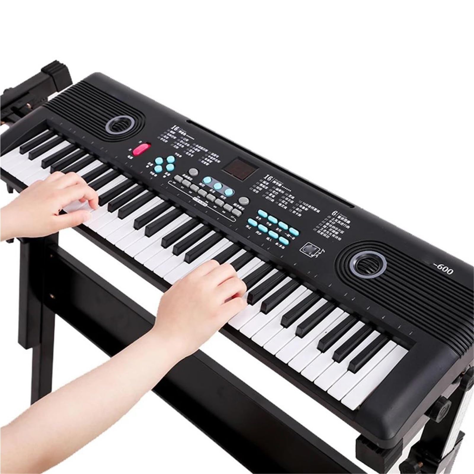 Elektroniczny Instrument Fortepianowy 61 Klawiszowy Cyfrowy Elektroniczny Fortepian Przenośny Z Mikrofonem Instrument Muzyczny