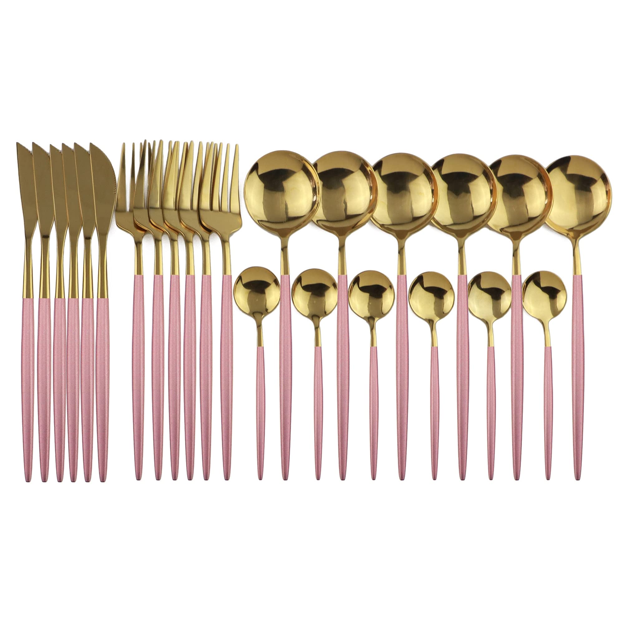 Service de table 24 pièces rose gold pour sublimer vos dîners et repas de fête