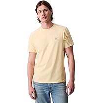 Calvin Klein Uomo T-Shirt Maniche Corte Badge Jersey Classic Tee in Cotone, Giallo (Sunlight), M