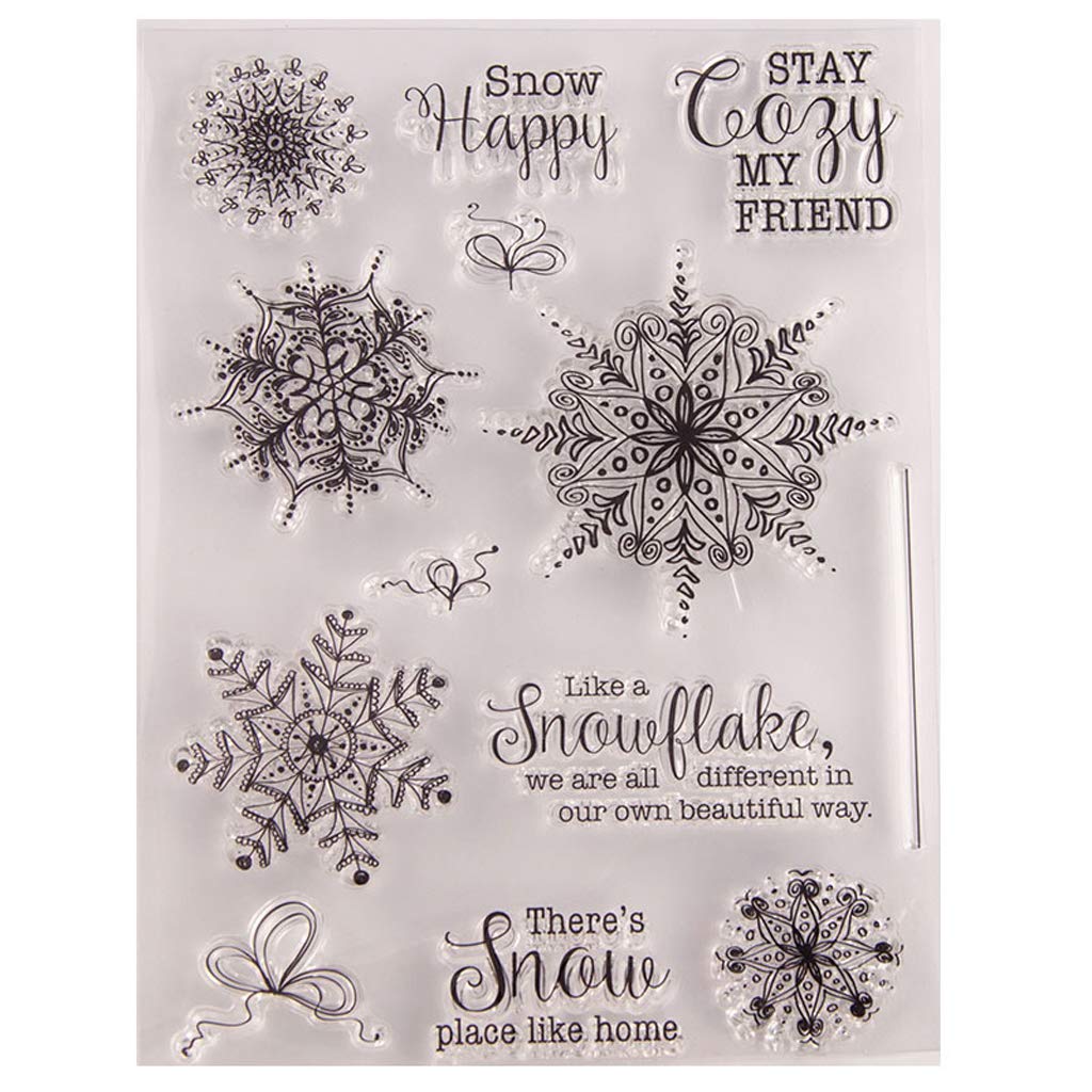 Transparenter Silikon-Stempel Mit Weihnachtsschneeflocke – Für Scrapbooking, Karten & Prägung